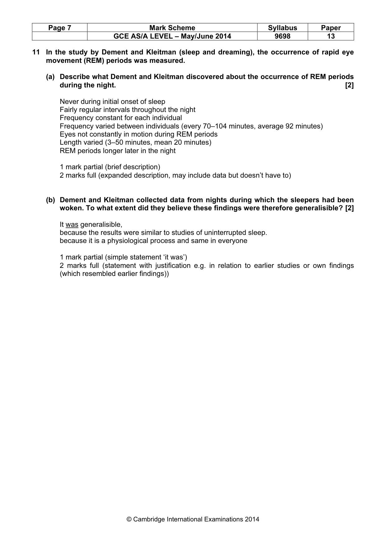 Mark scheme, page 7 of 12