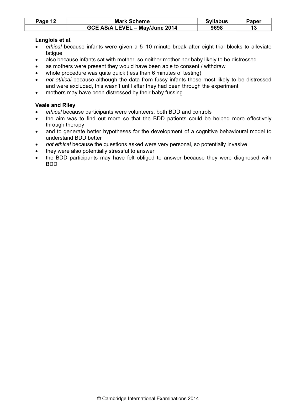 Mark scheme, page 12 of 12