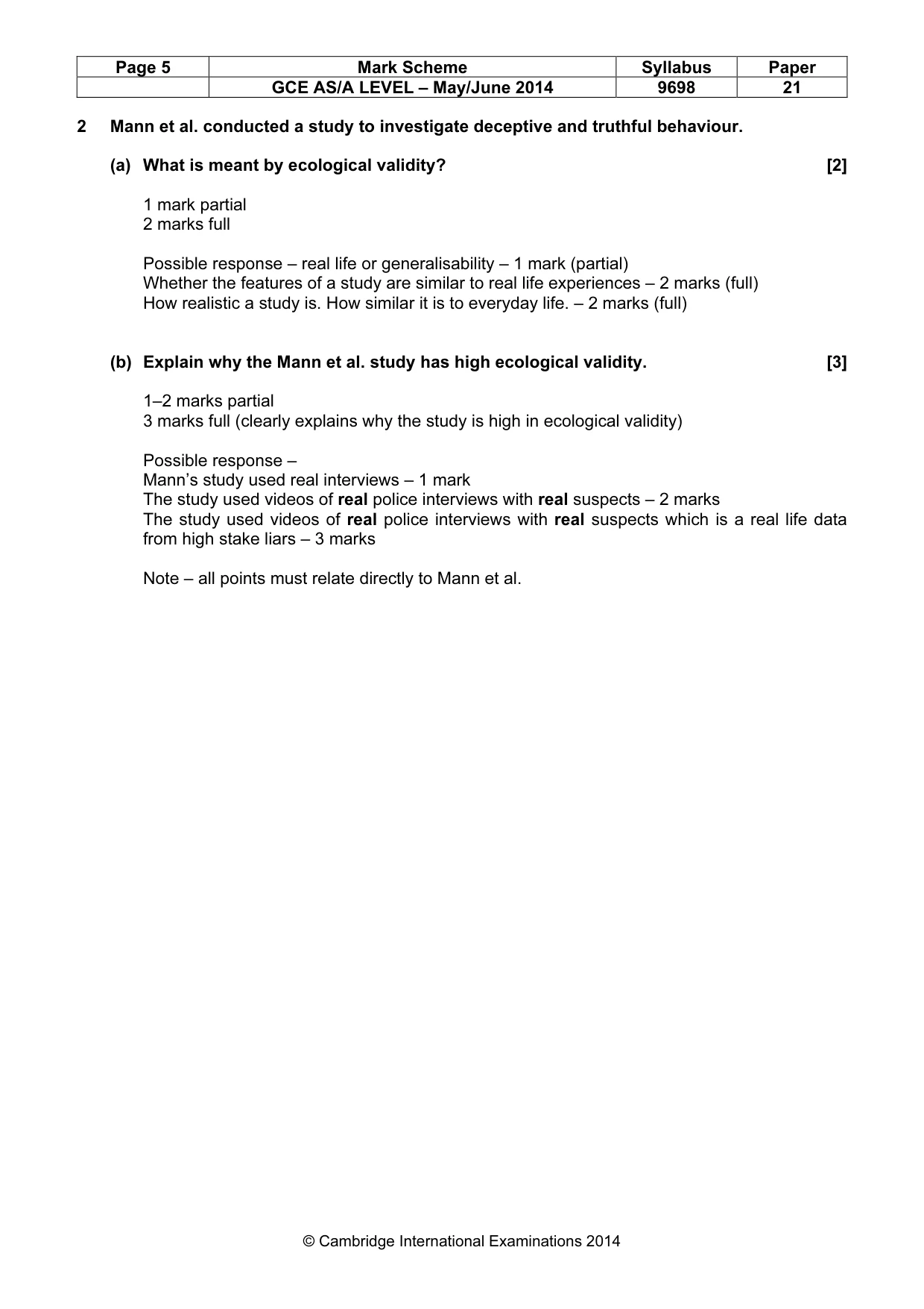 Mark scheme, page 5 of 12