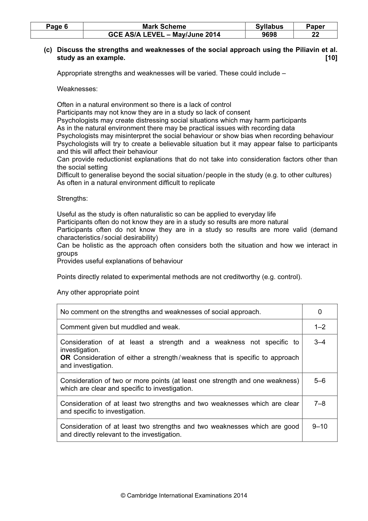 Mark scheme, page 6 of 12