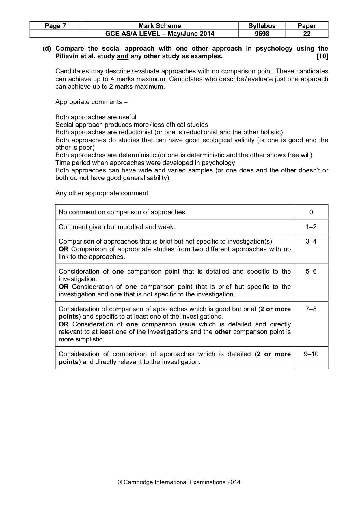 Mark scheme, page 7 of 12