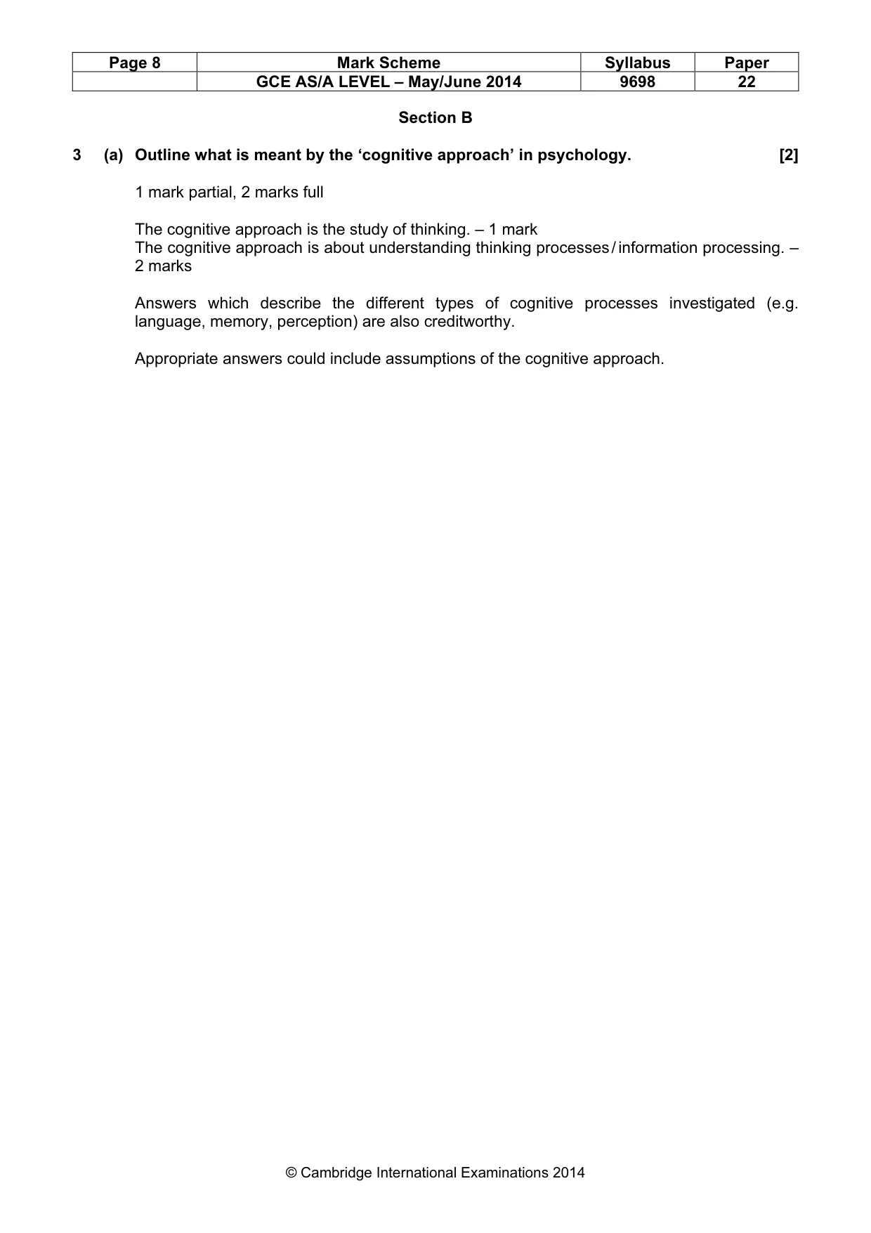 Mark scheme, page 8 of 12