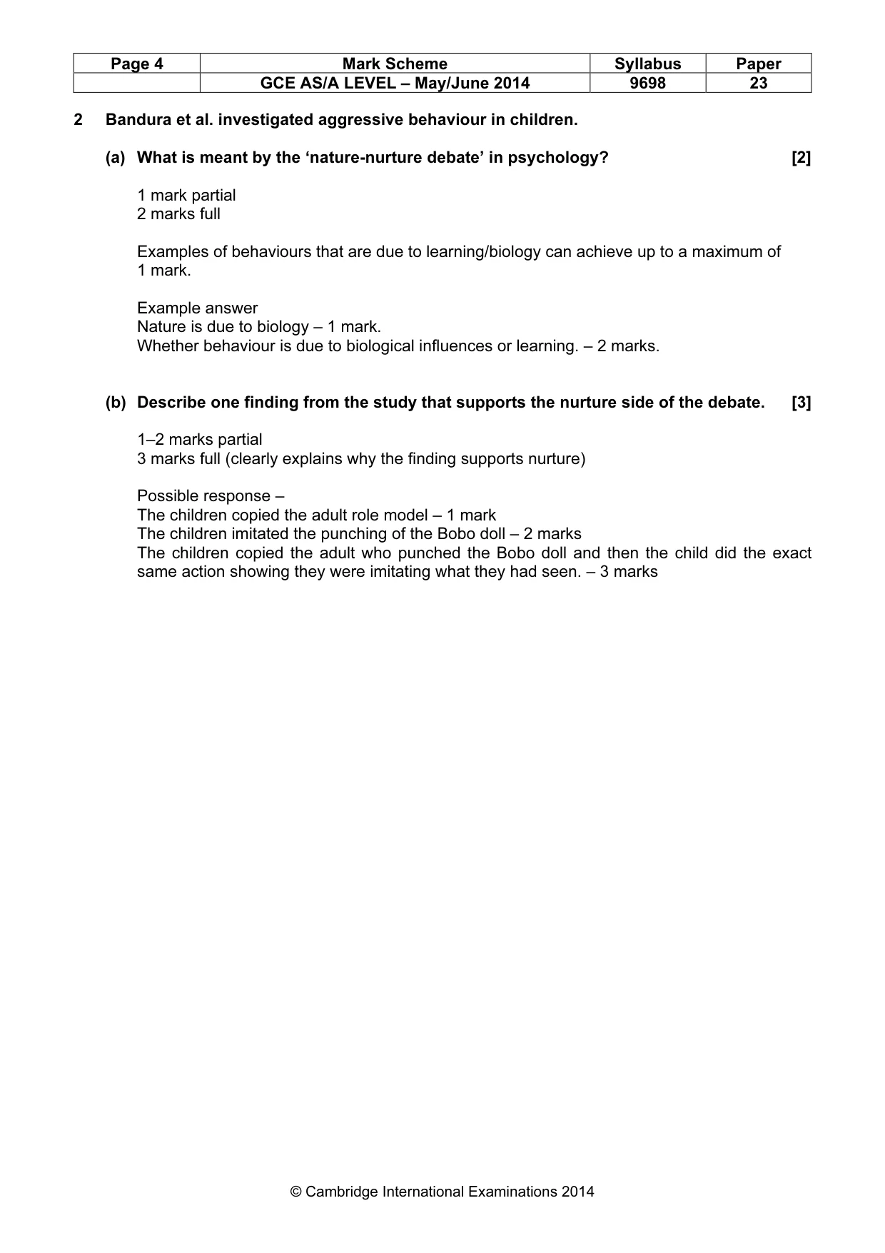 Mark scheme, page 4 of 10