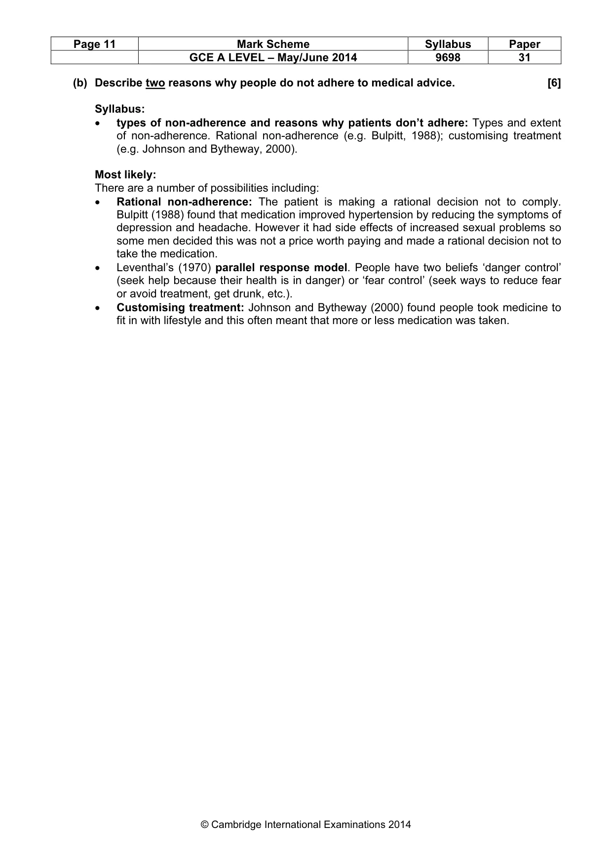 Mark scheme, page 11 of 20
