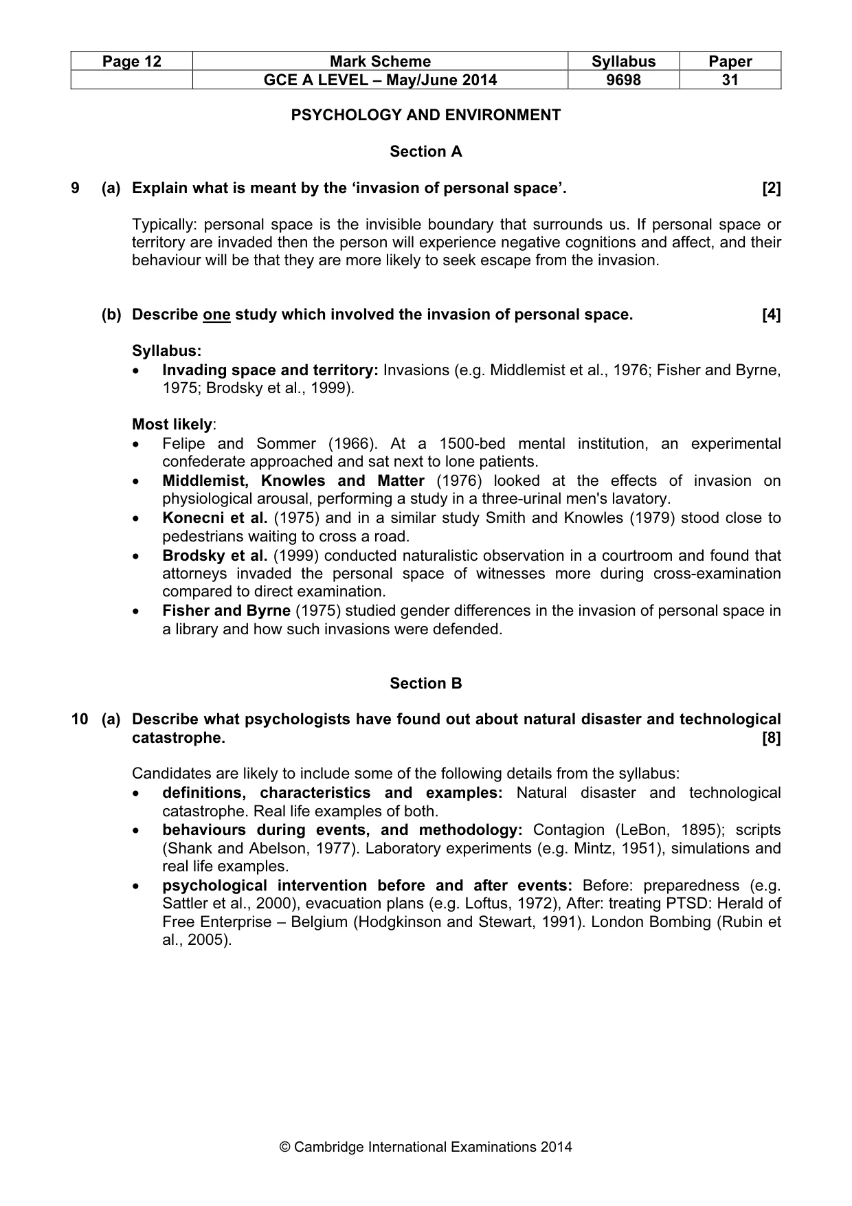 Mark scheme, page 12 of 20