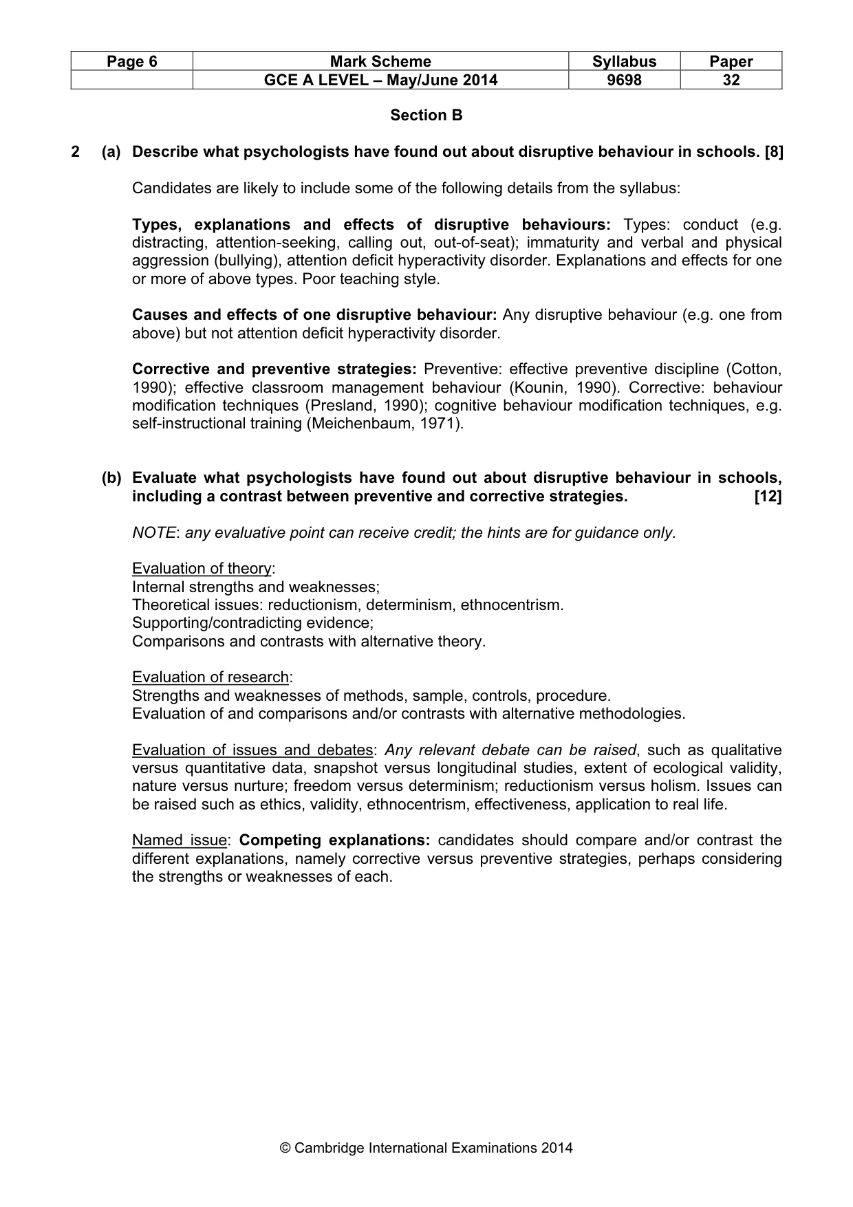 Mark scheme, page 6 of 24