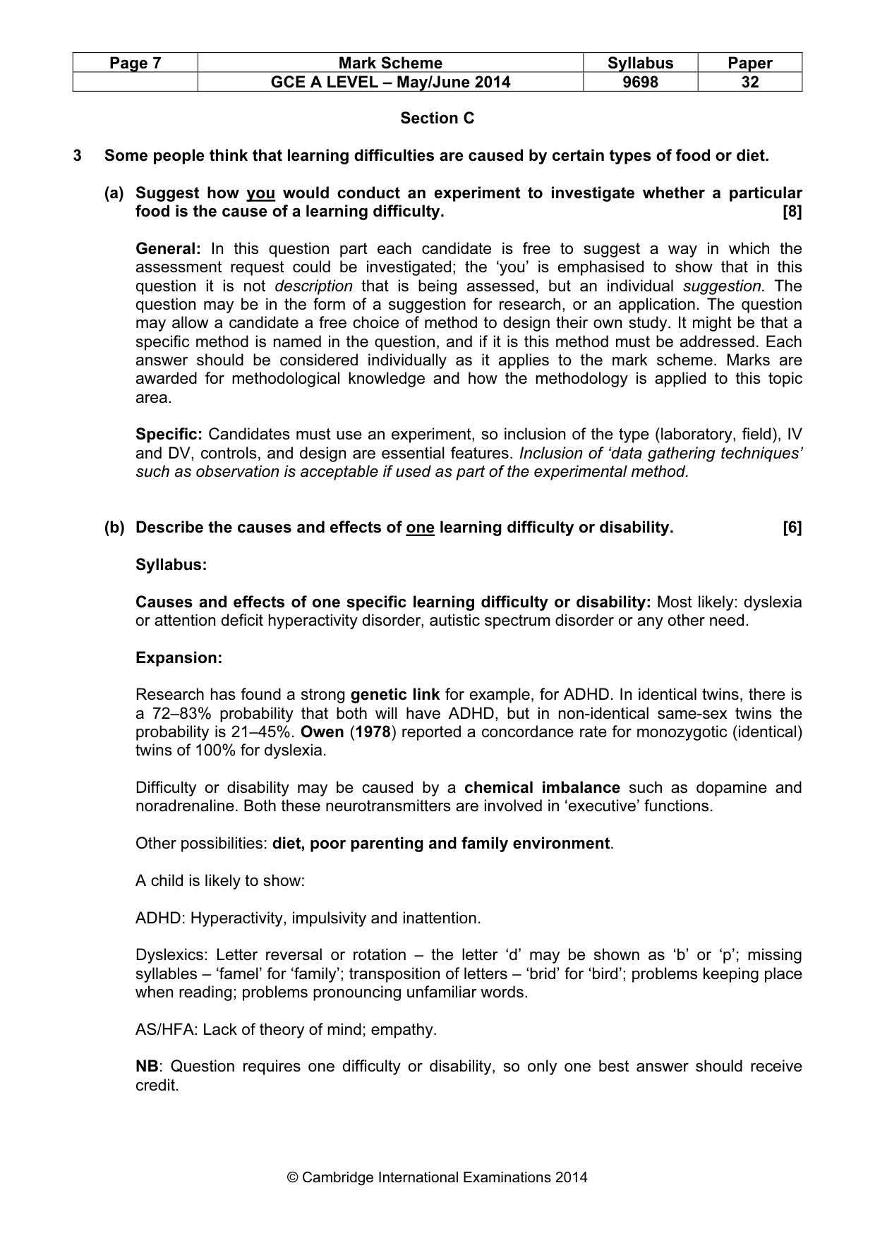 Mark scheme, page 7 of 24