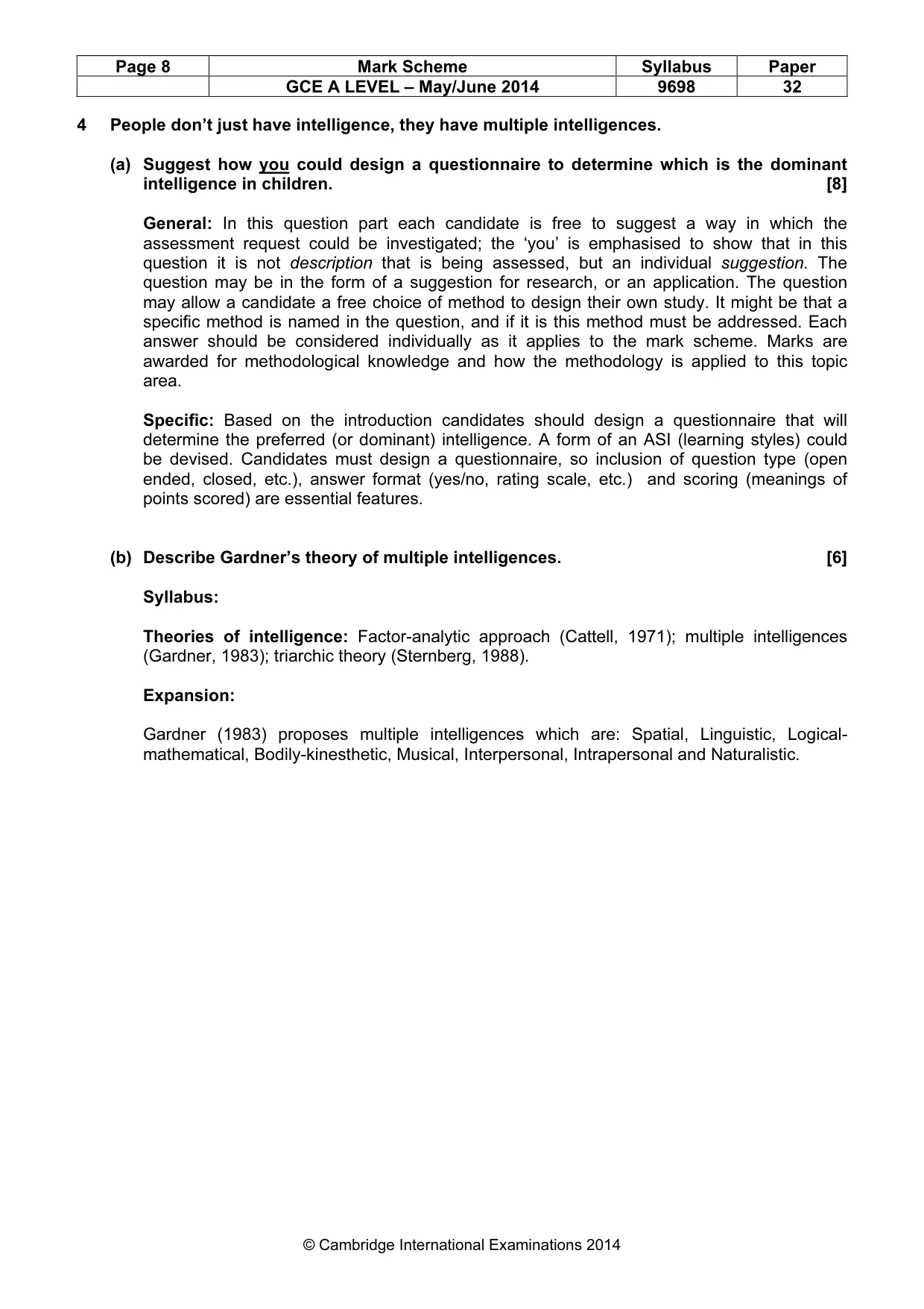 Mark scheme, page 8 of 24