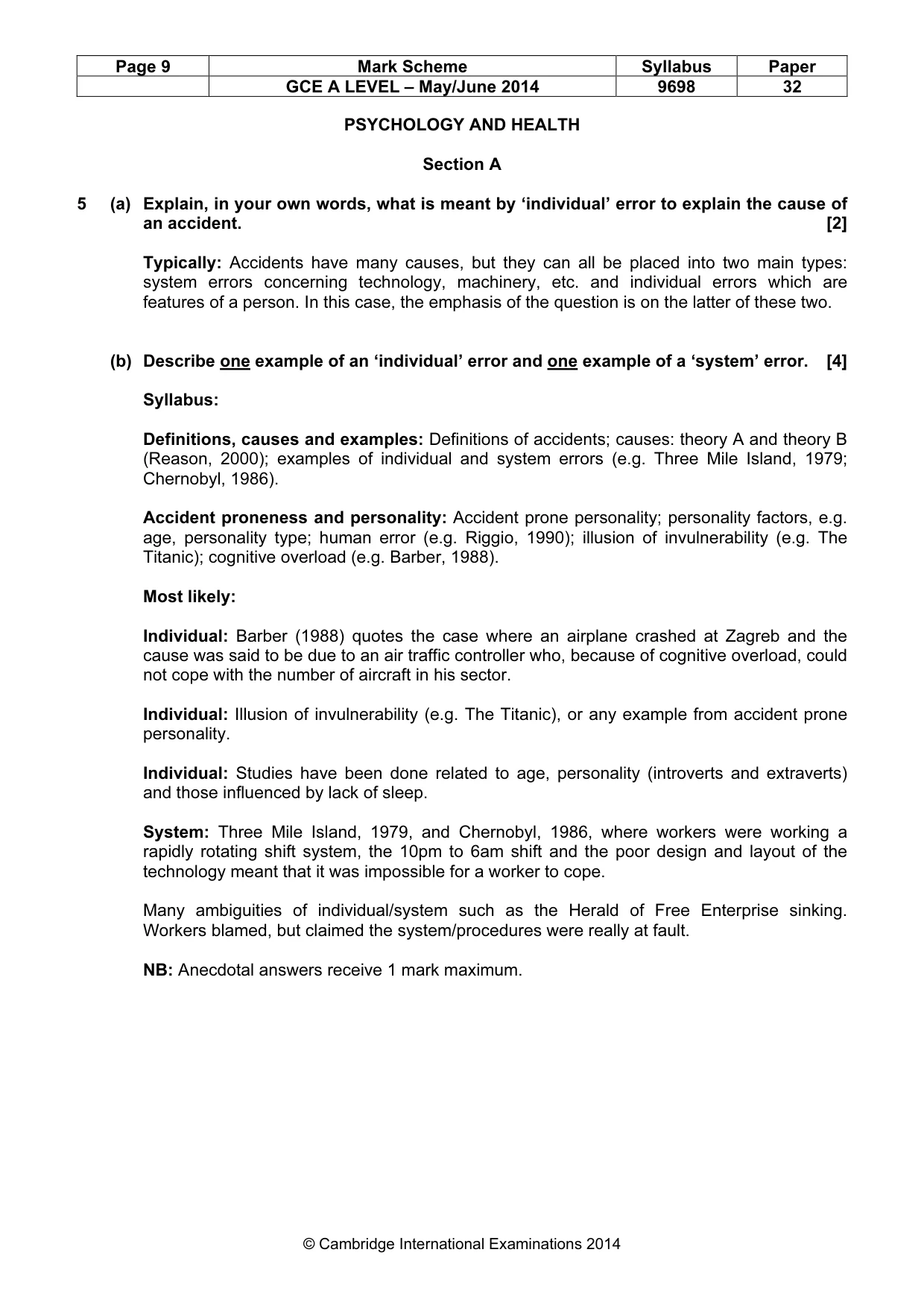 Mark scheme, page 9 of 24