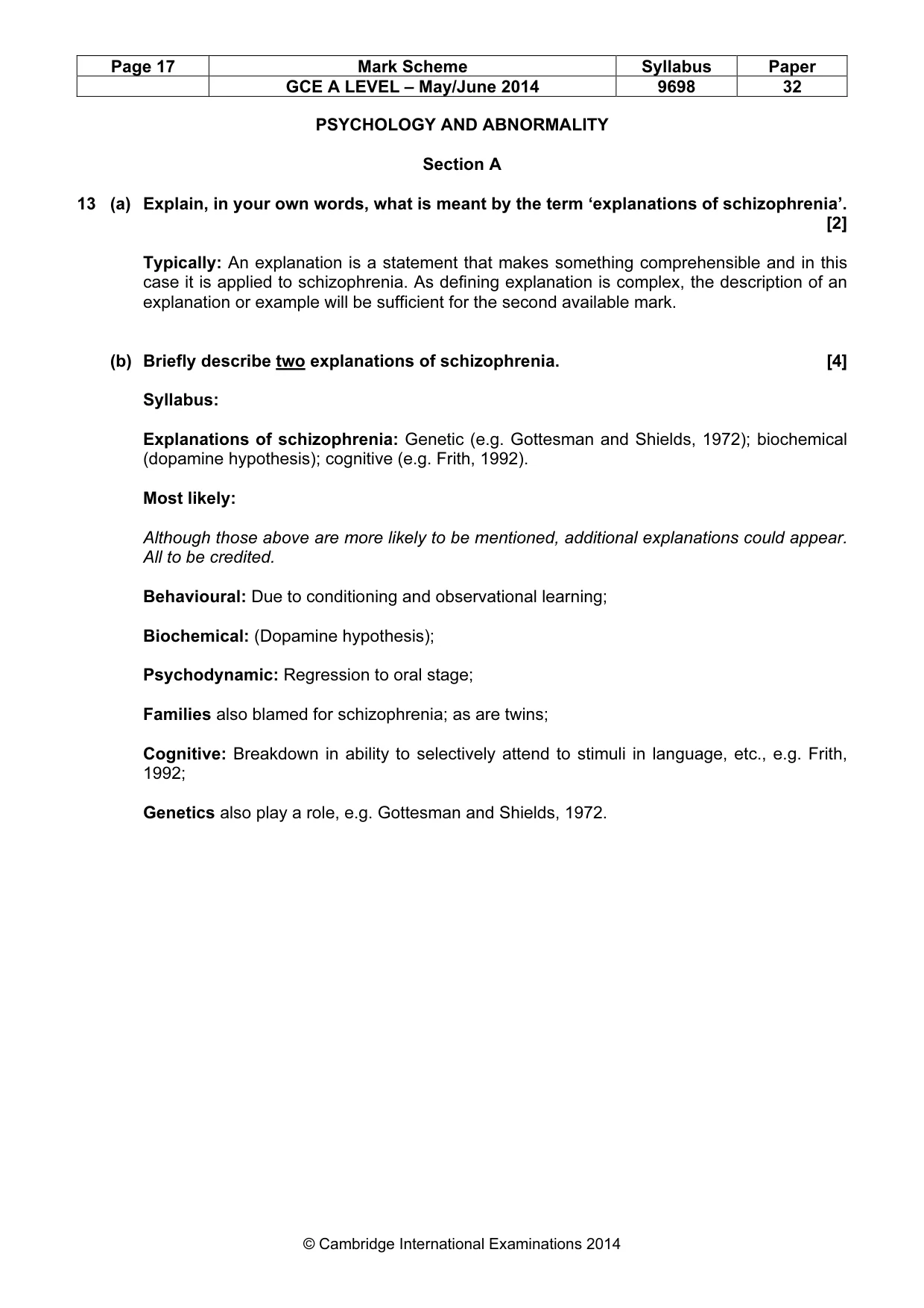 Mark scheme, page 17 of 24