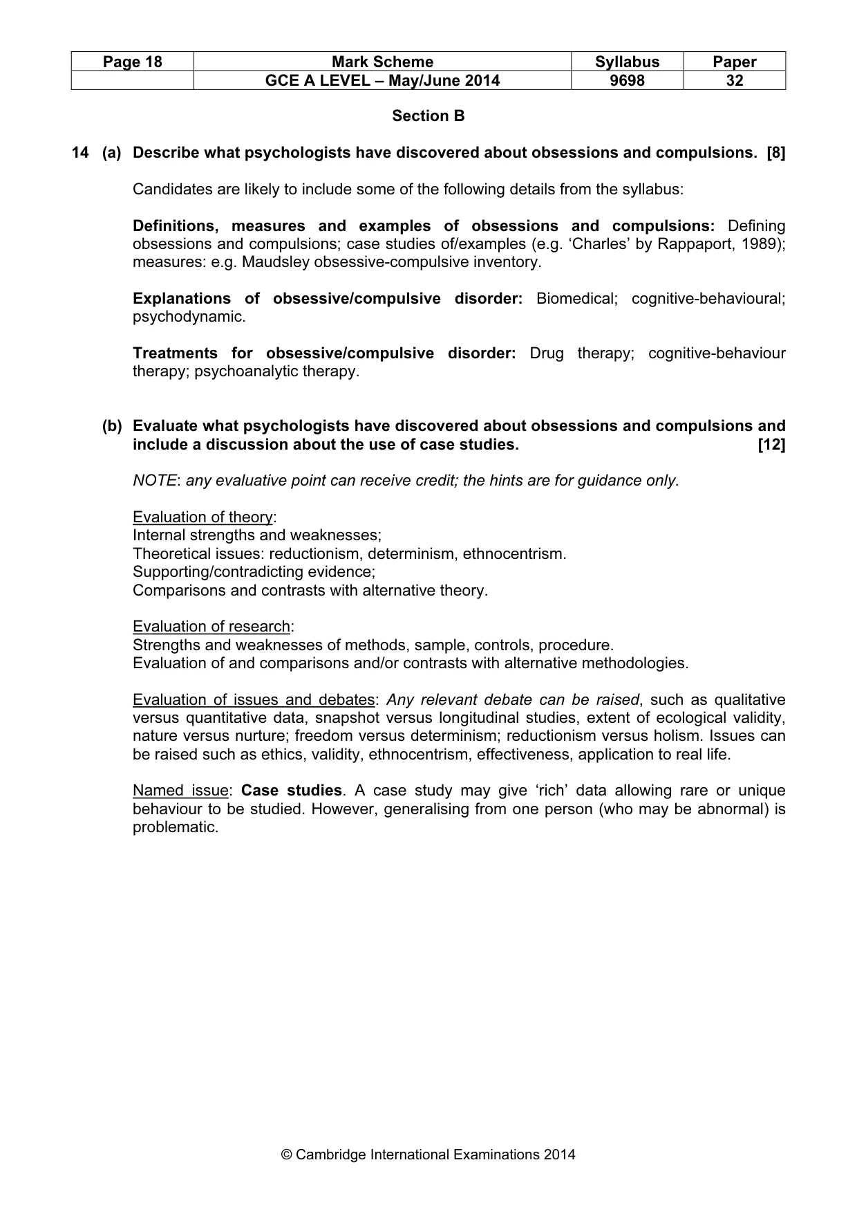 Mark scheme, page 18 of 24