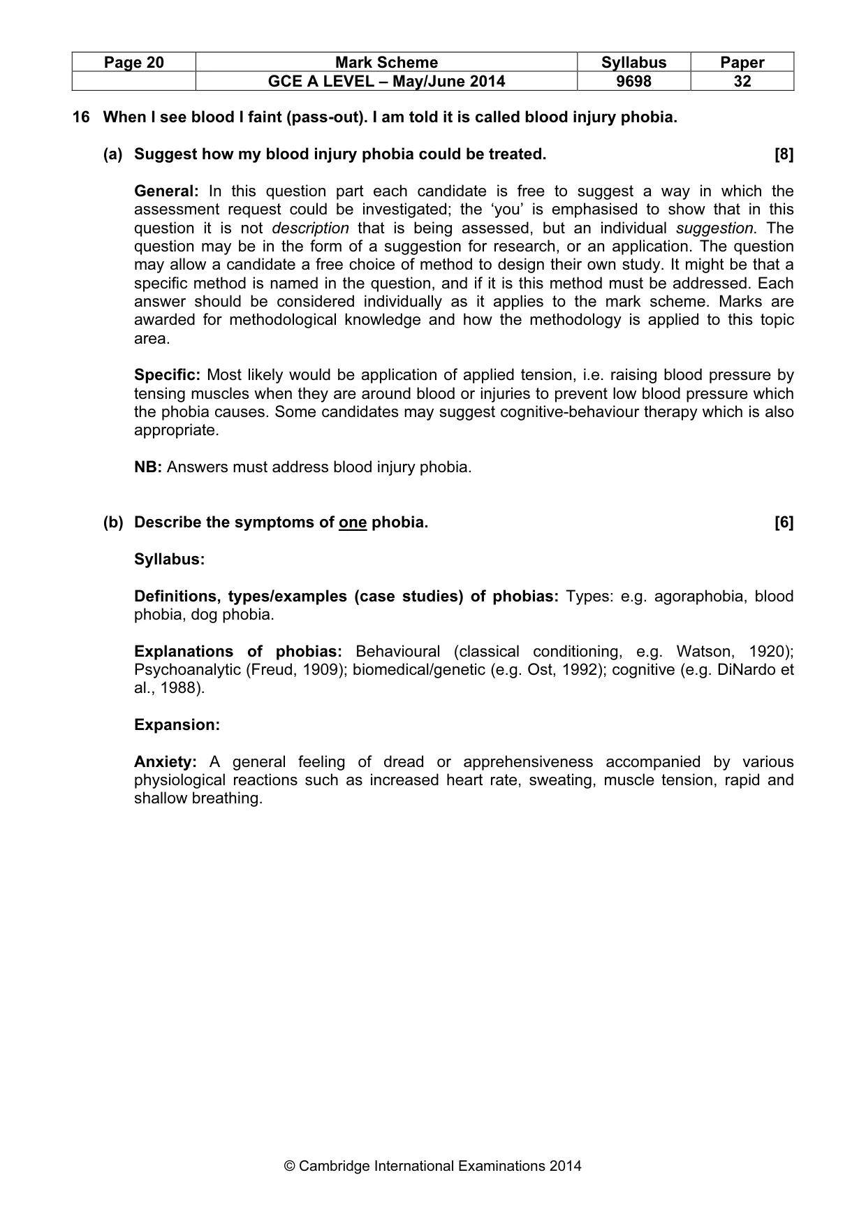 Mark scheme, page 20 of 24
