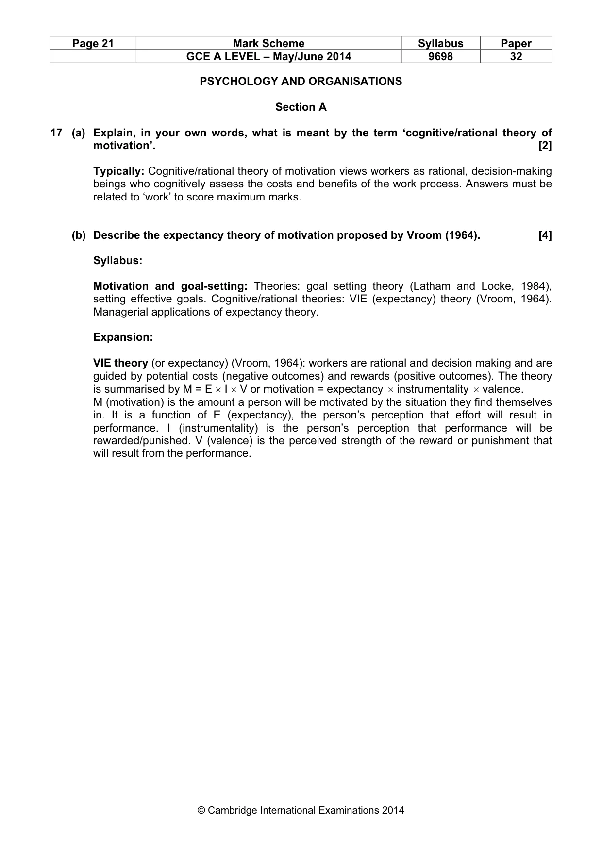 Mark scheme, page 21 of 24