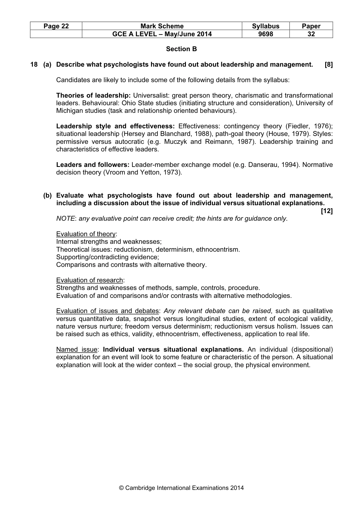 Mark scheme, page 22 of 24