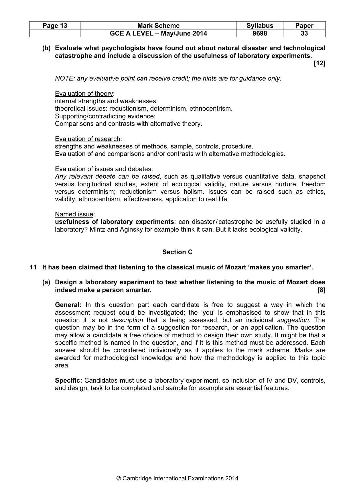 Mark scheme, page 13 of 20