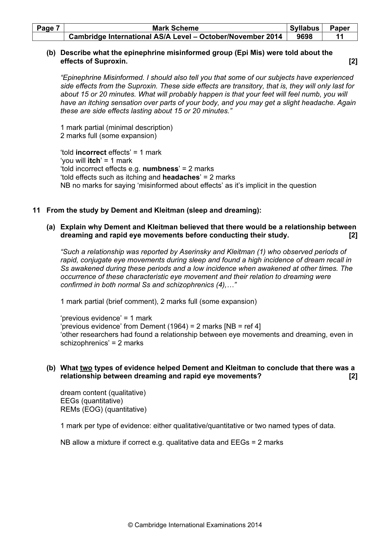 Mark scheme, page 7 of 12