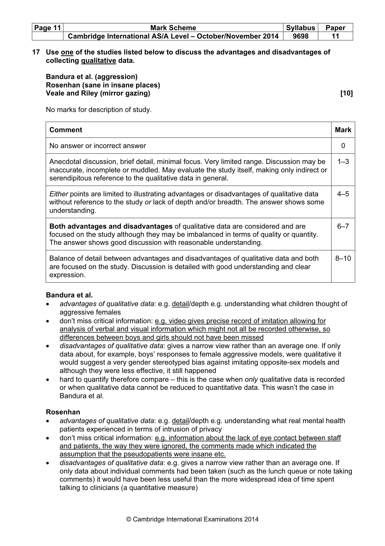 Mark scheme, page 11 of 12