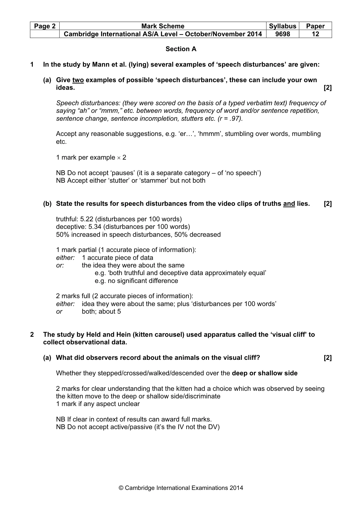 Mark scheme, page 2 of 12