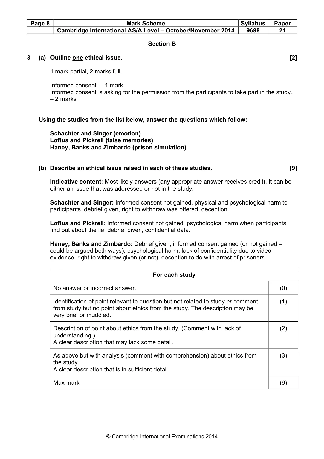 Mark scheme, page 8 of 11