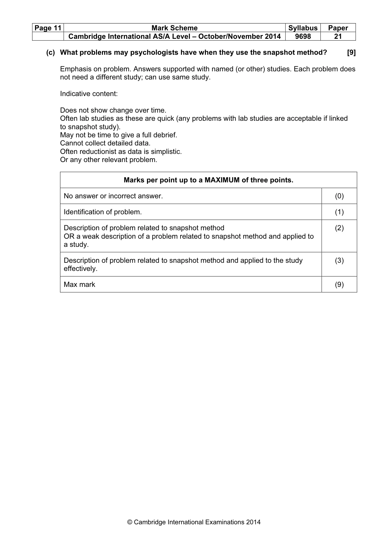 Mark scheme, page 11 of 11