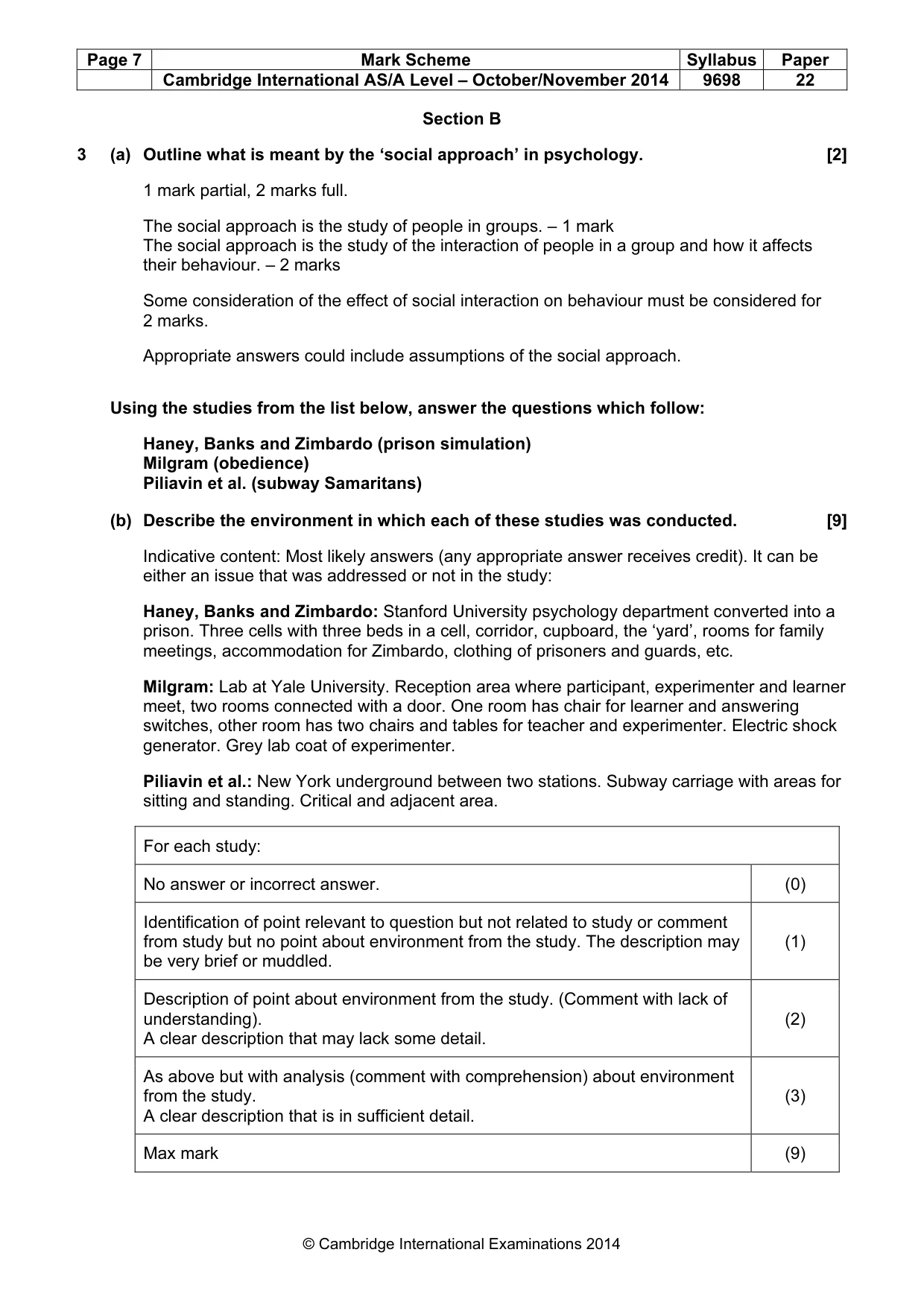Mark scheme, page 7 of 10