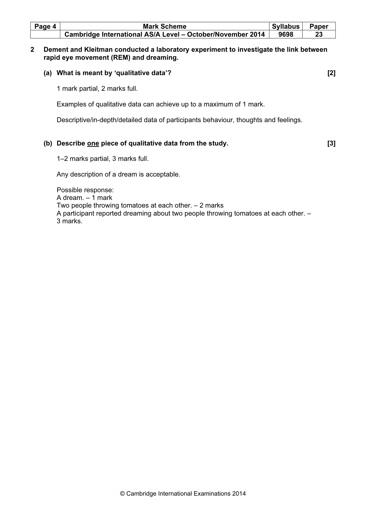 Mark scheme, page 4 of 10