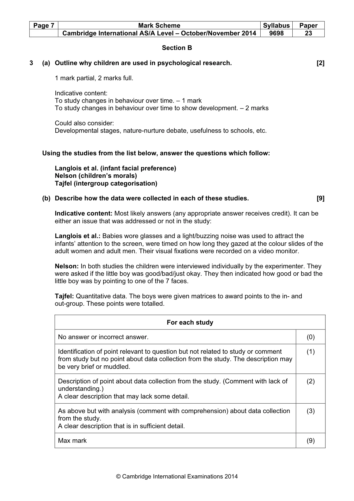 Mark scheme, page 7 of 10