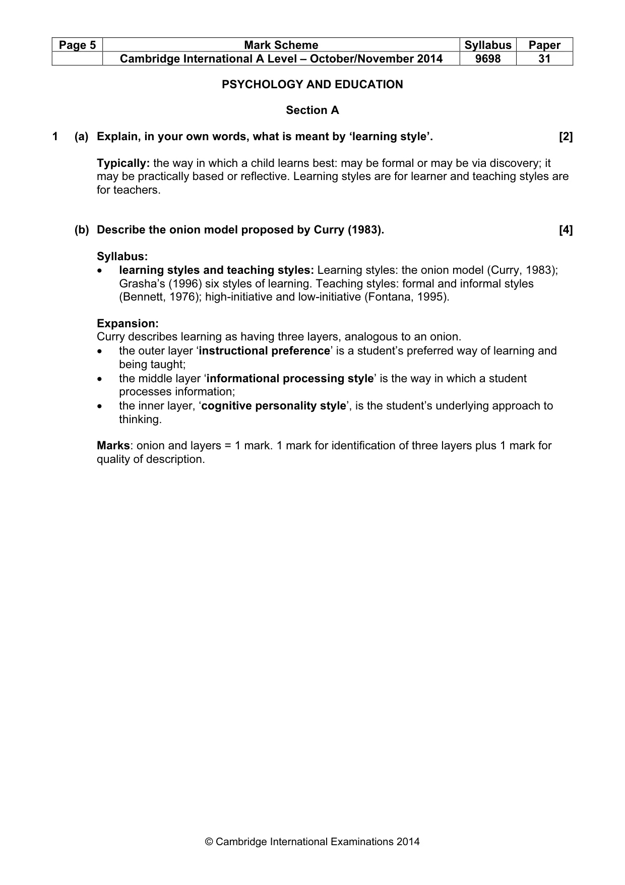 Mark scheme, page 5 of 24
