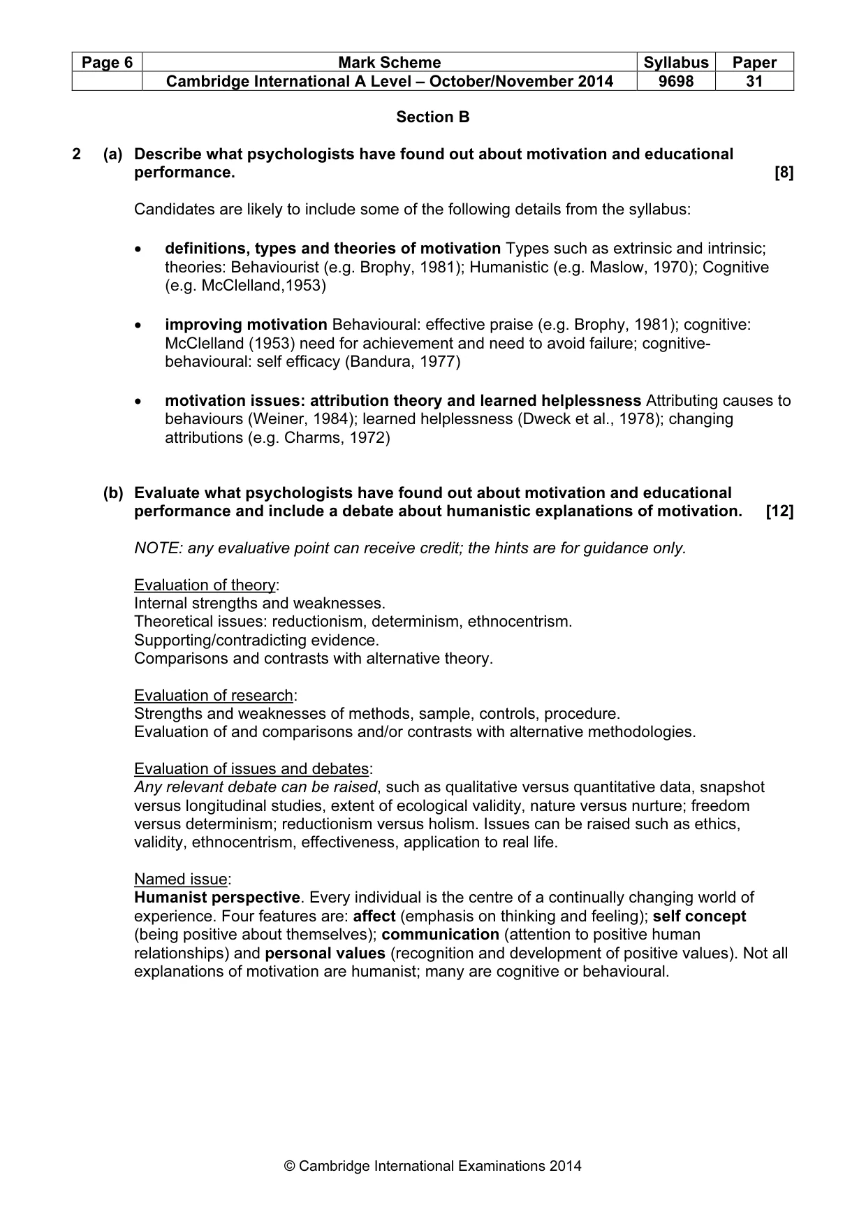 Mark scheme, page 6 of 24