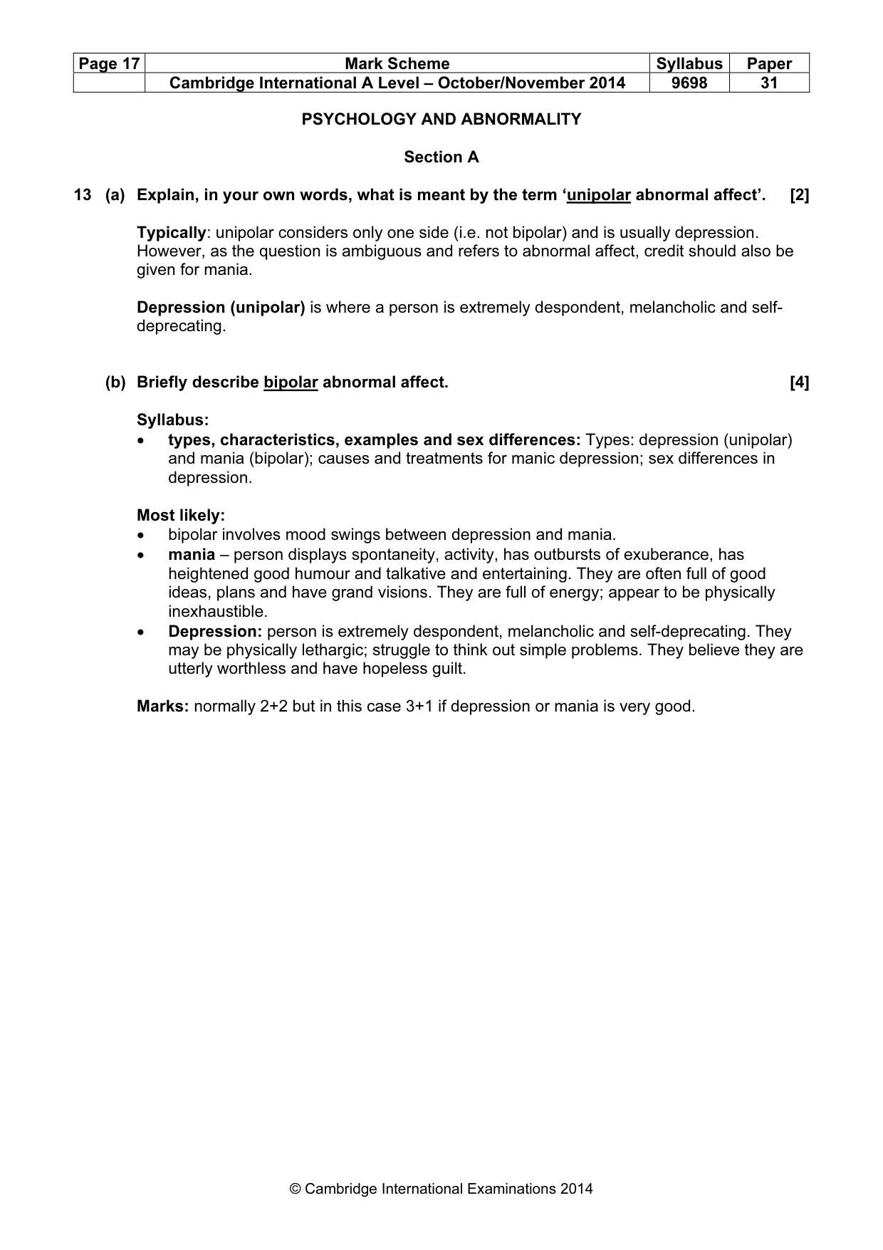 Mark scheme, page 17 of 24