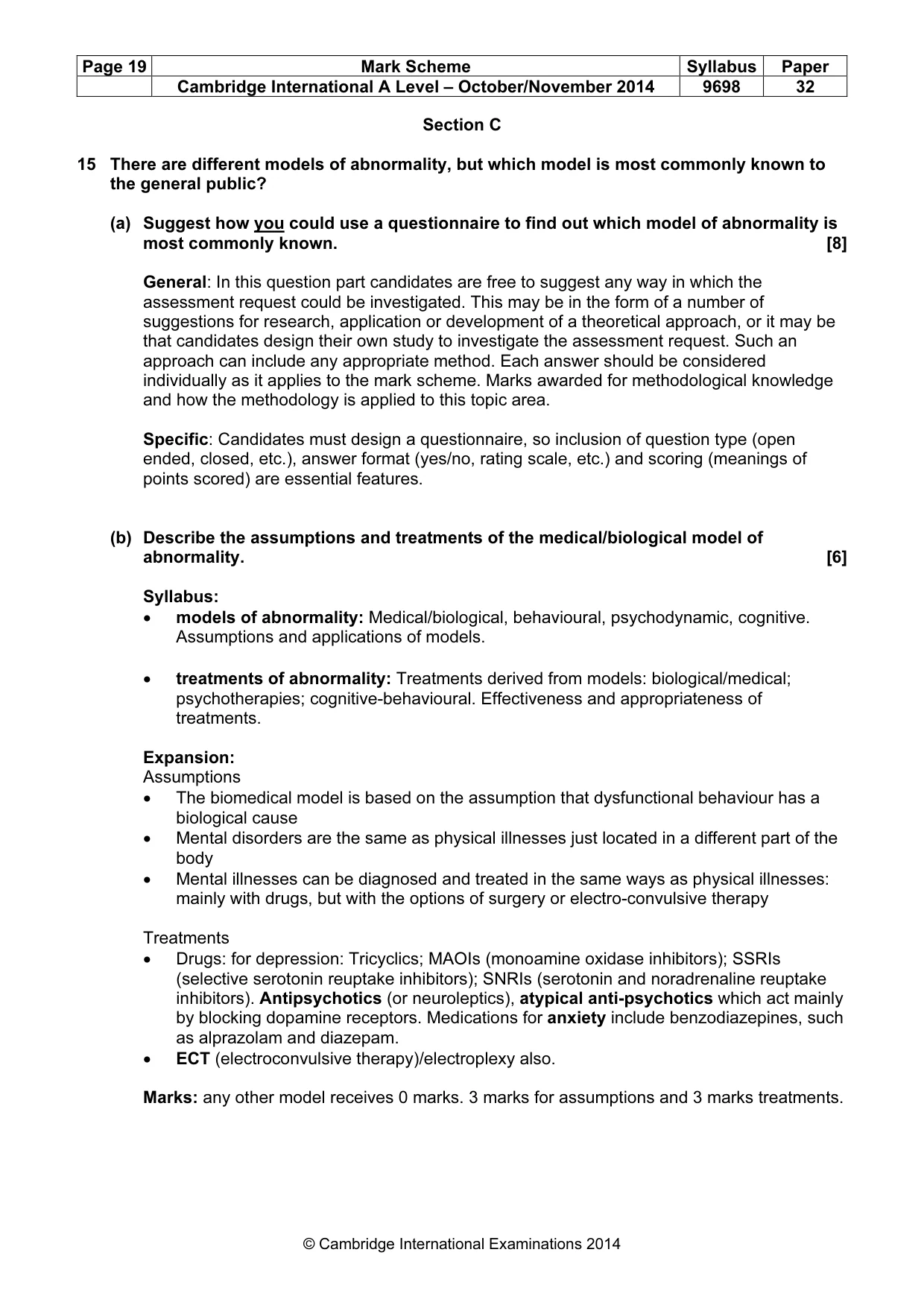 Mark scheme, page 19 of 24