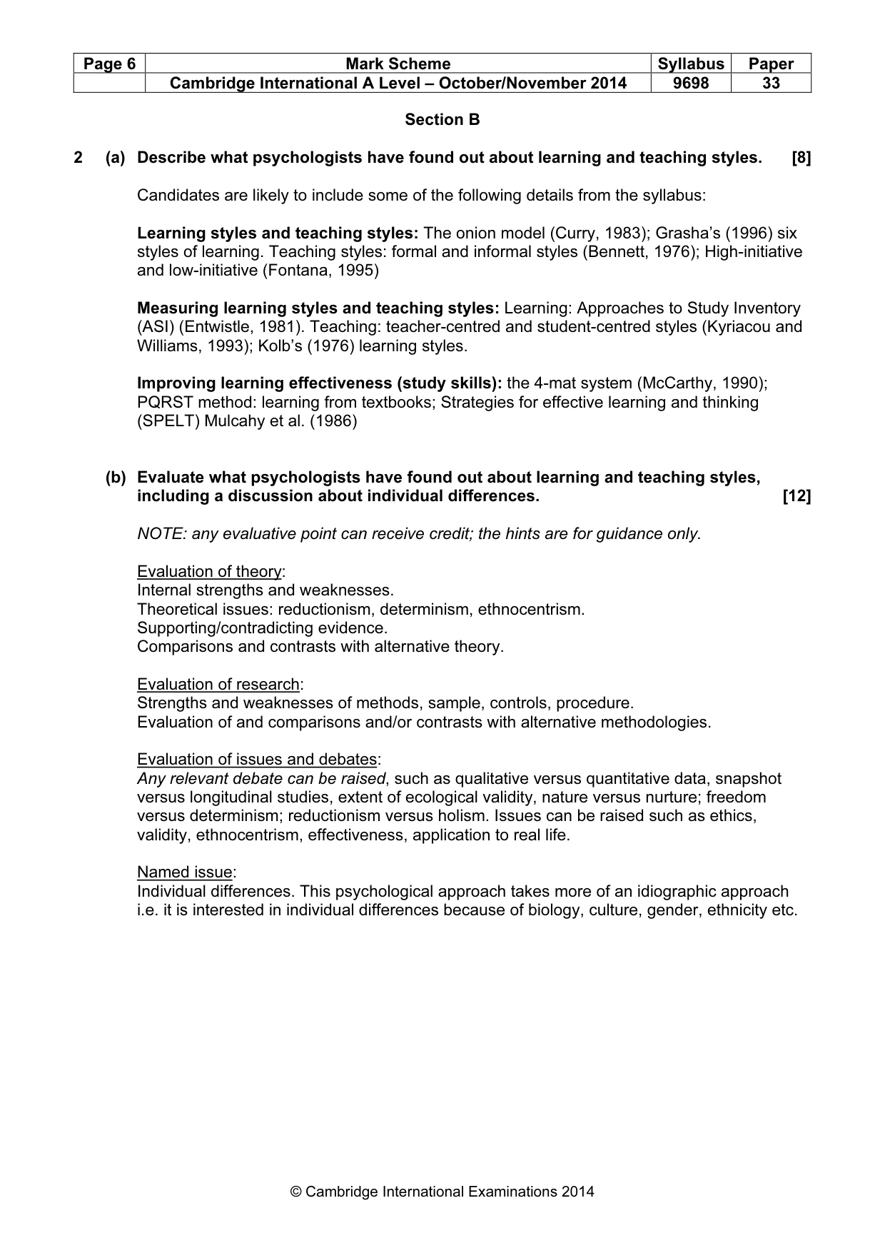 Mark scheme, page 6 of 24