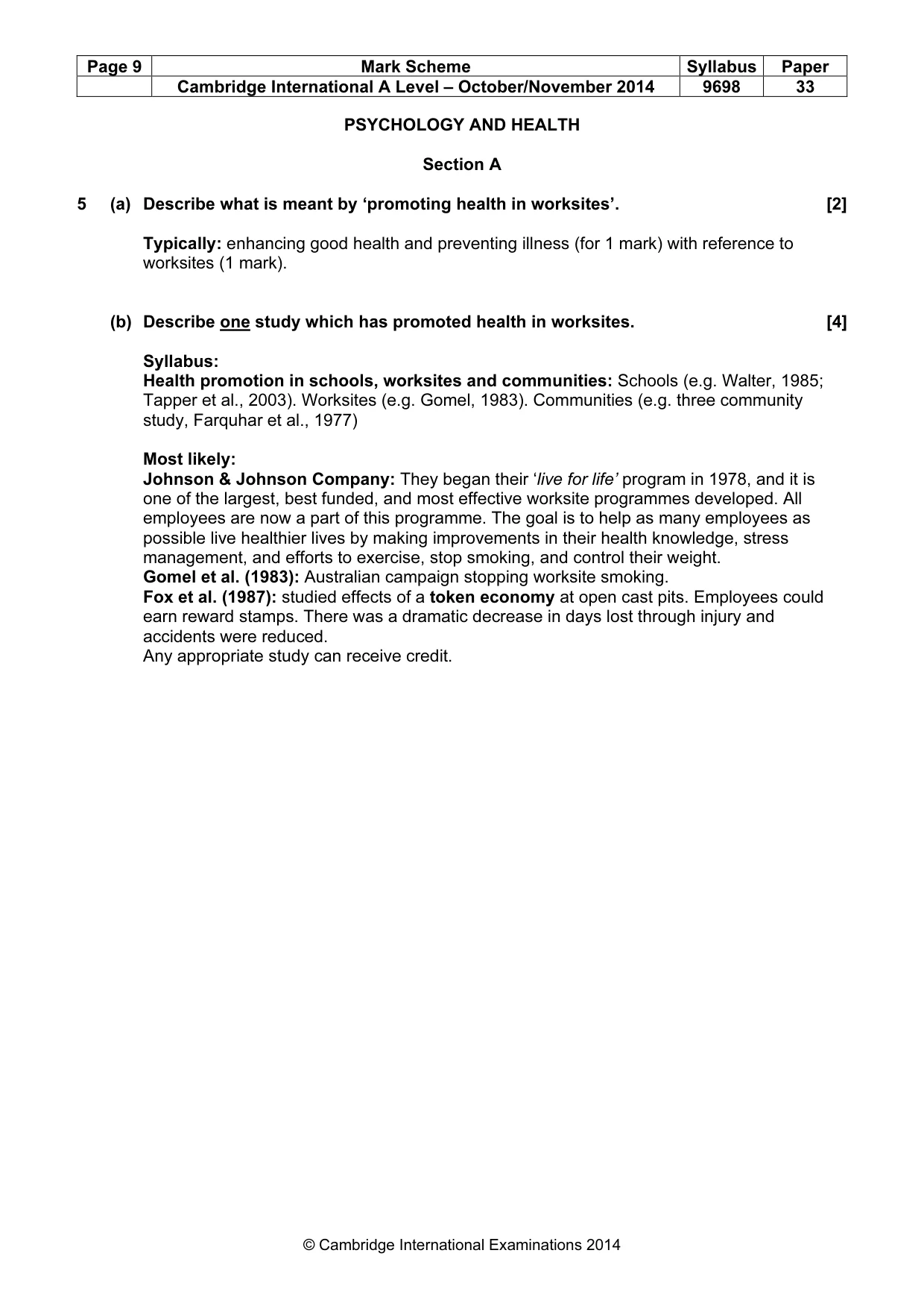 Mark scheme, page 9 of 24