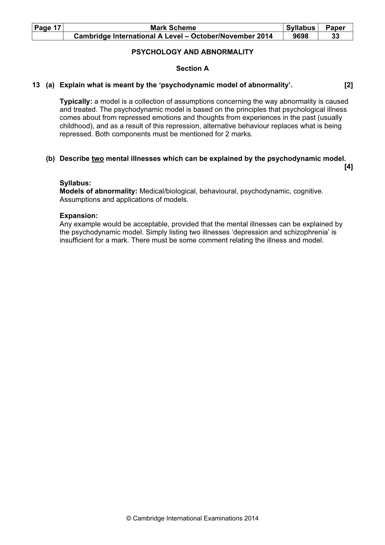 Mark scheme, page 17 of 24