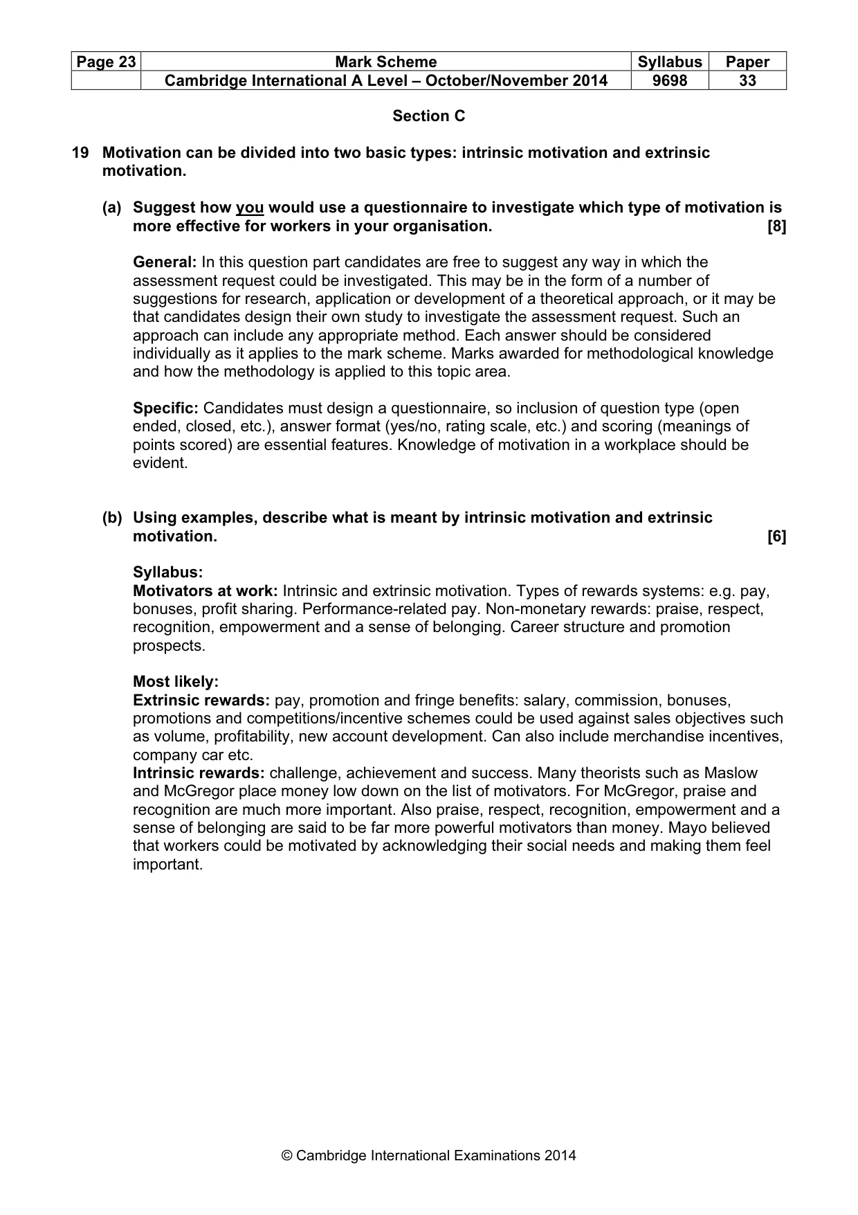 Mark scheme, page 23 of 24