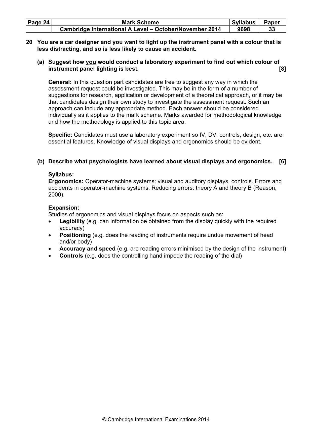 Mark scheme, page 24 of 24