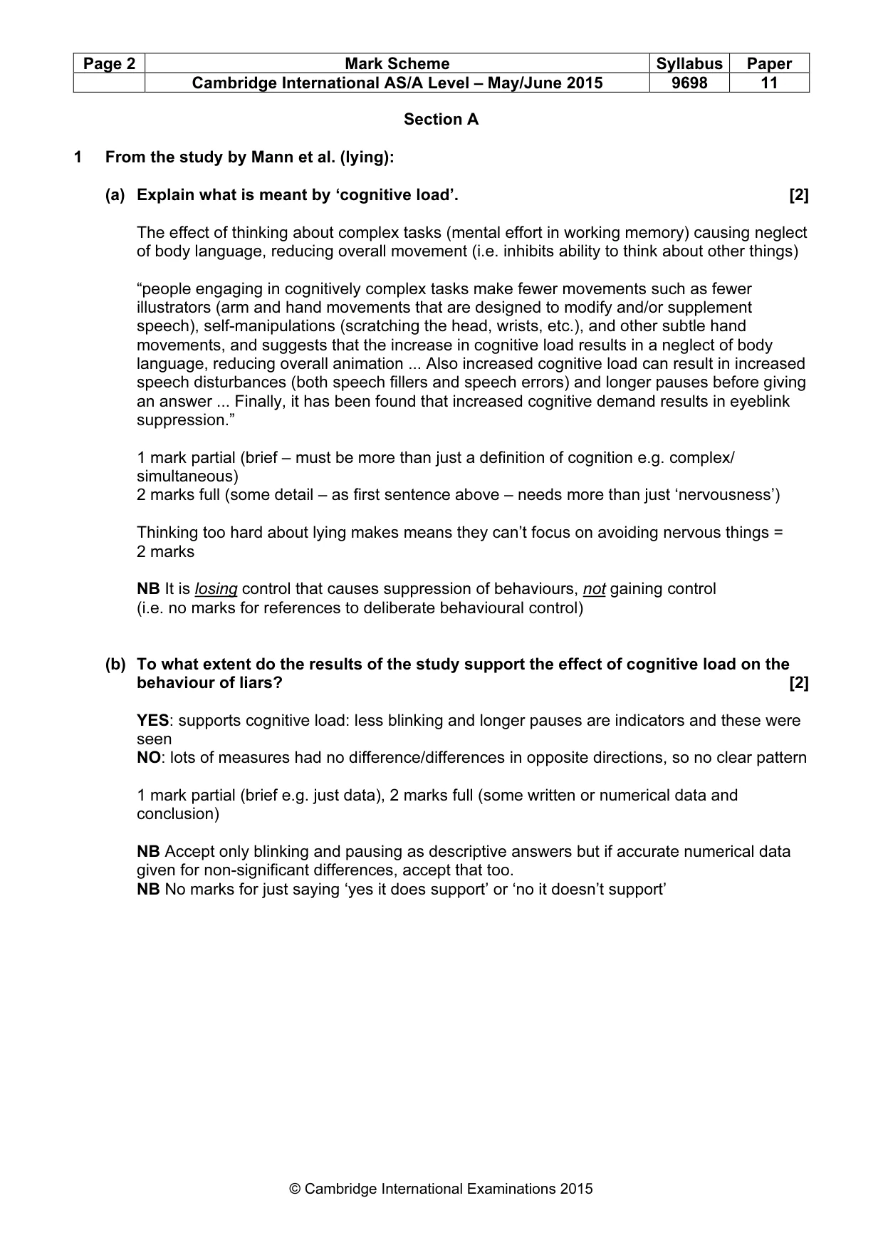 Mark scheme, page 2 of 14