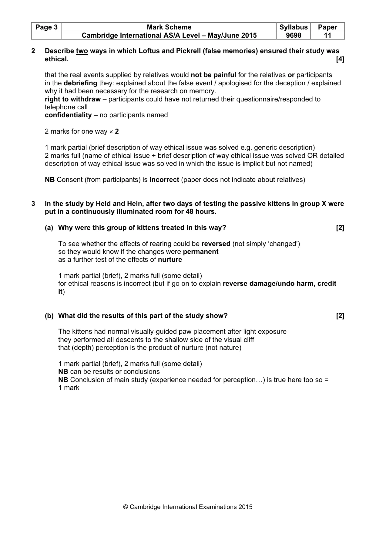 Mark scheme, page 3 of 14