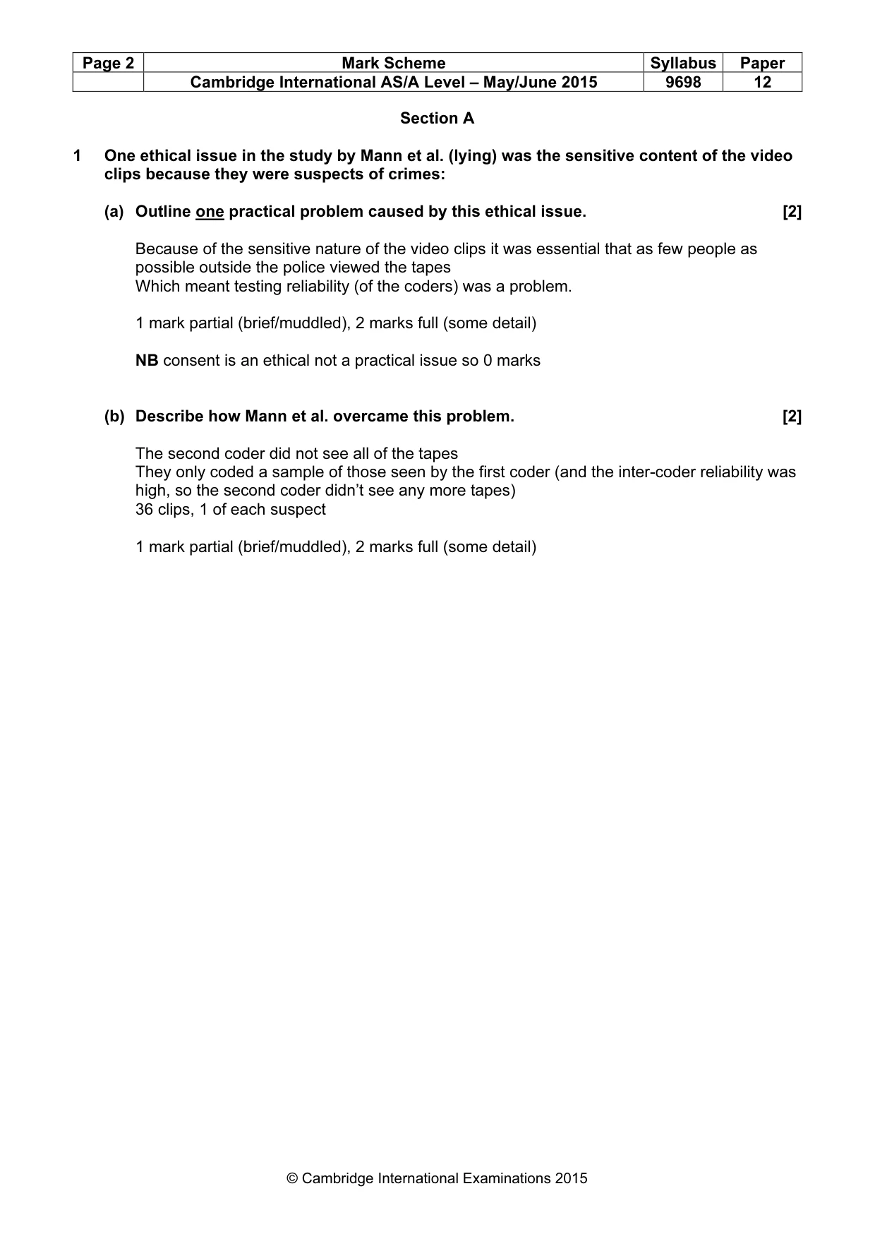 Mark scheme, page 2 of 14