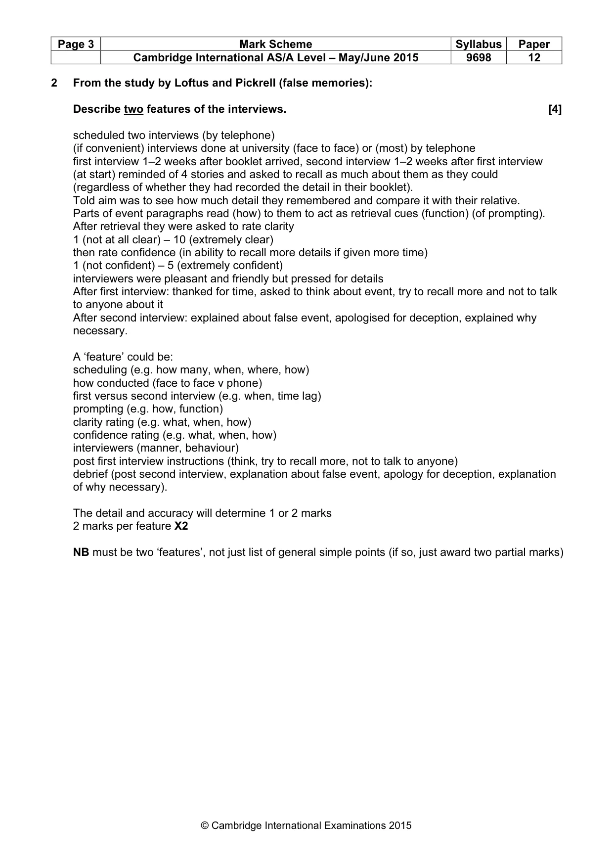 Mark scheme, page 3 of 14