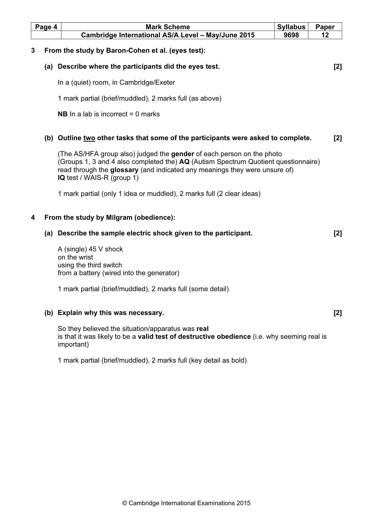 Mark scheme, page 4 of 14
