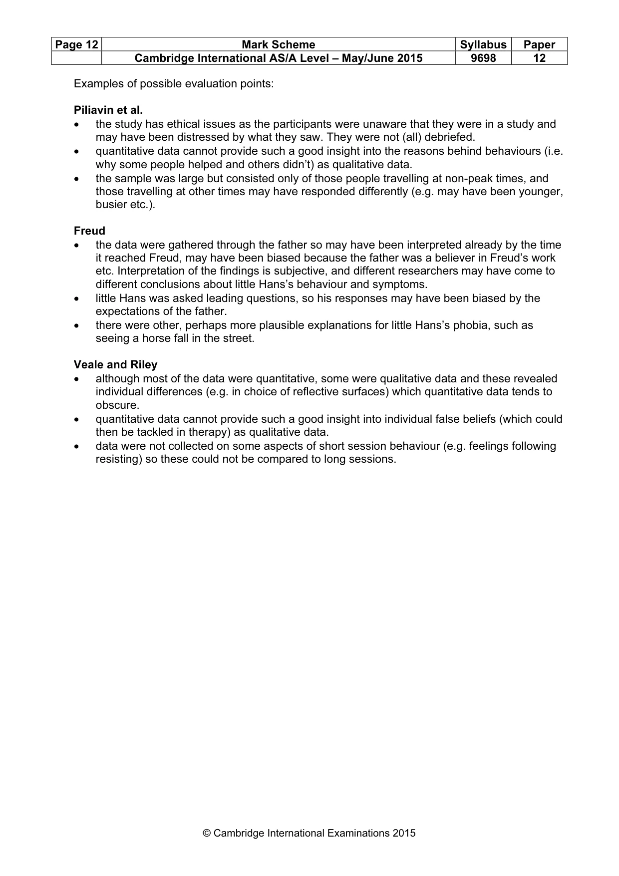 Mark scheme, page 12 of 14
