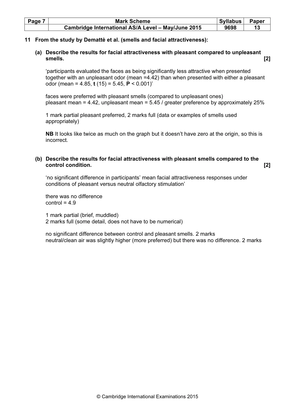 Mark scheme, page 7 of 13