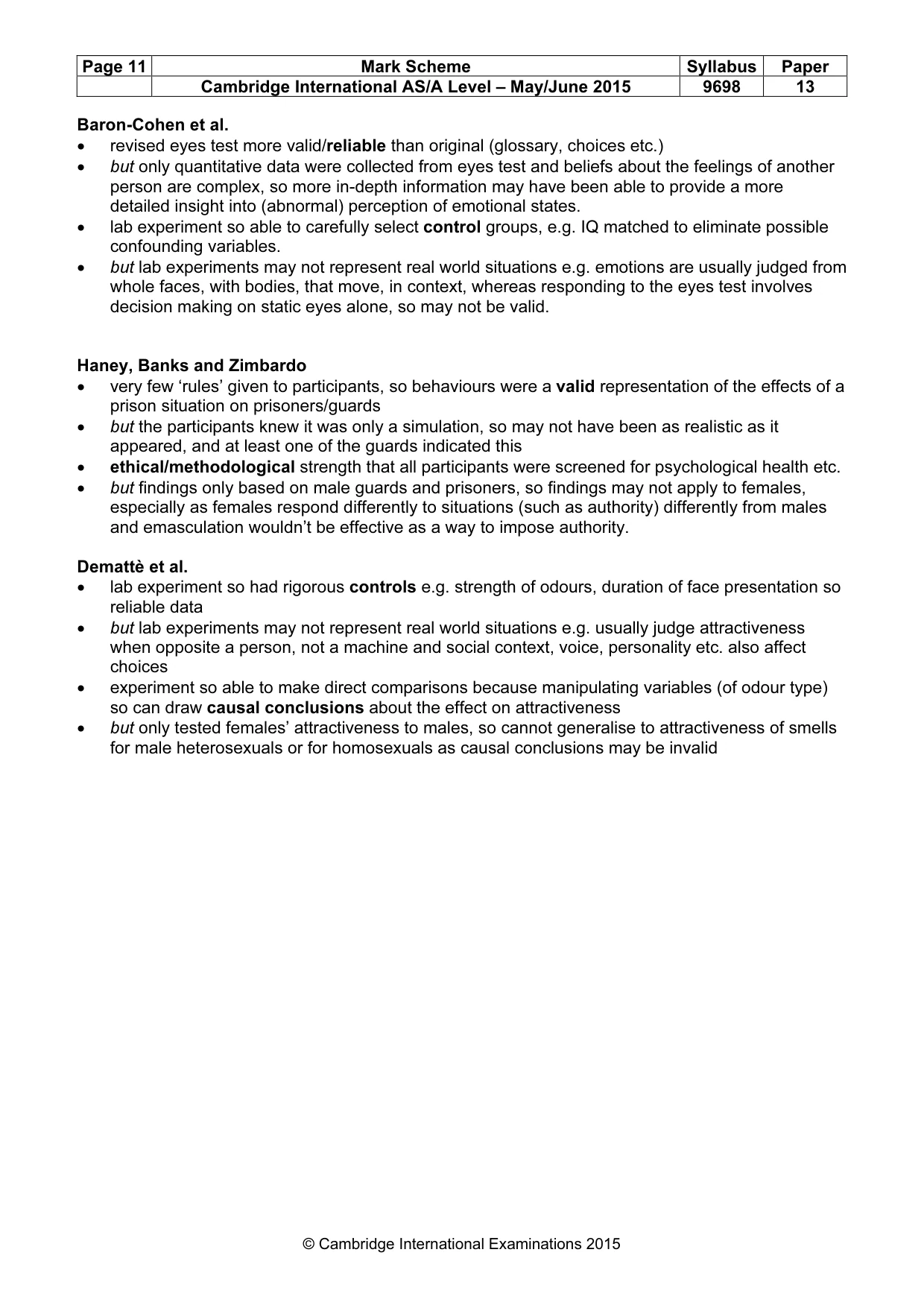 Mark scheme, page 11 of 13