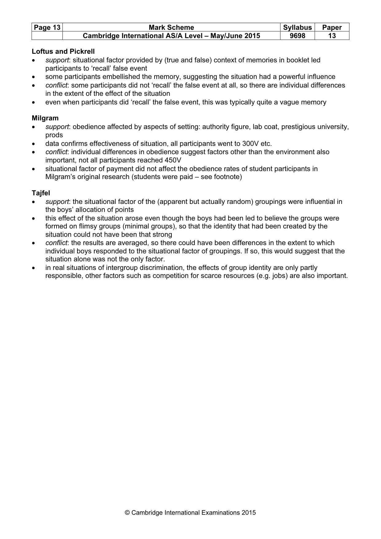 Mark scheme, page 13 of 13