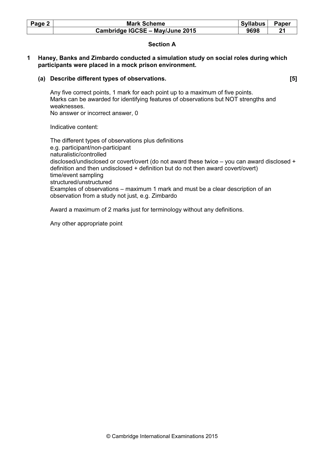 Mark scheme, page 2 of 11