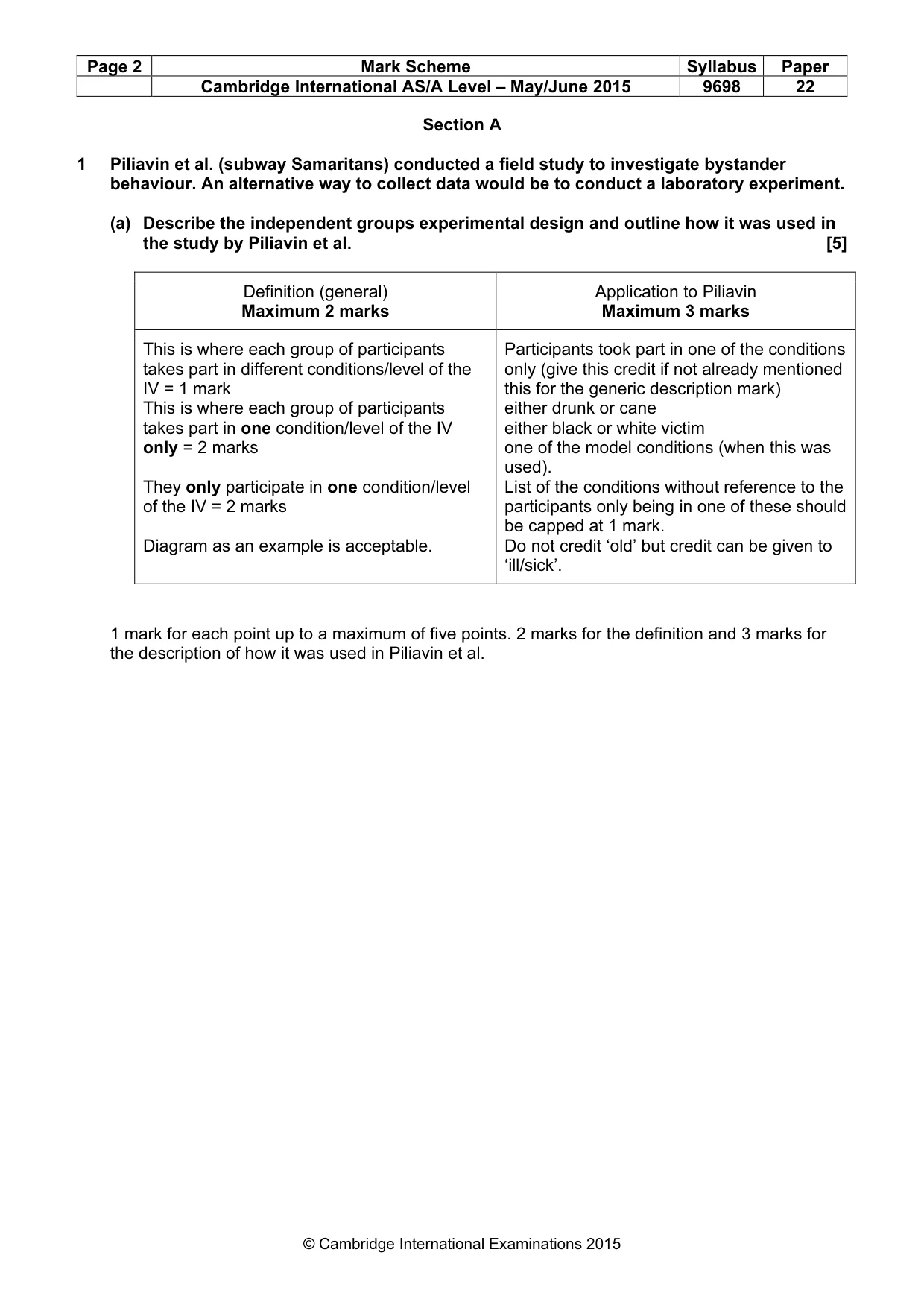 Mark scheme, page 2 of 11