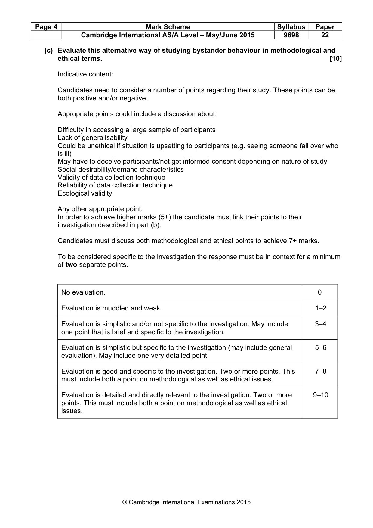 Mark scheme, page 4 of 11