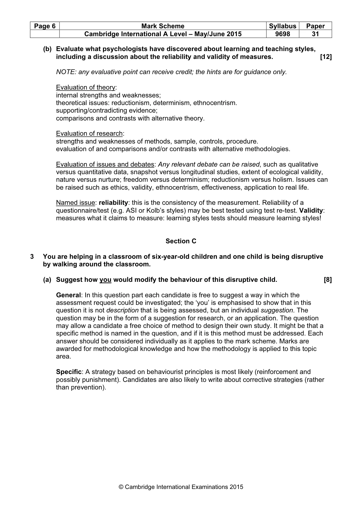 Mark scheme, page 6 of 19