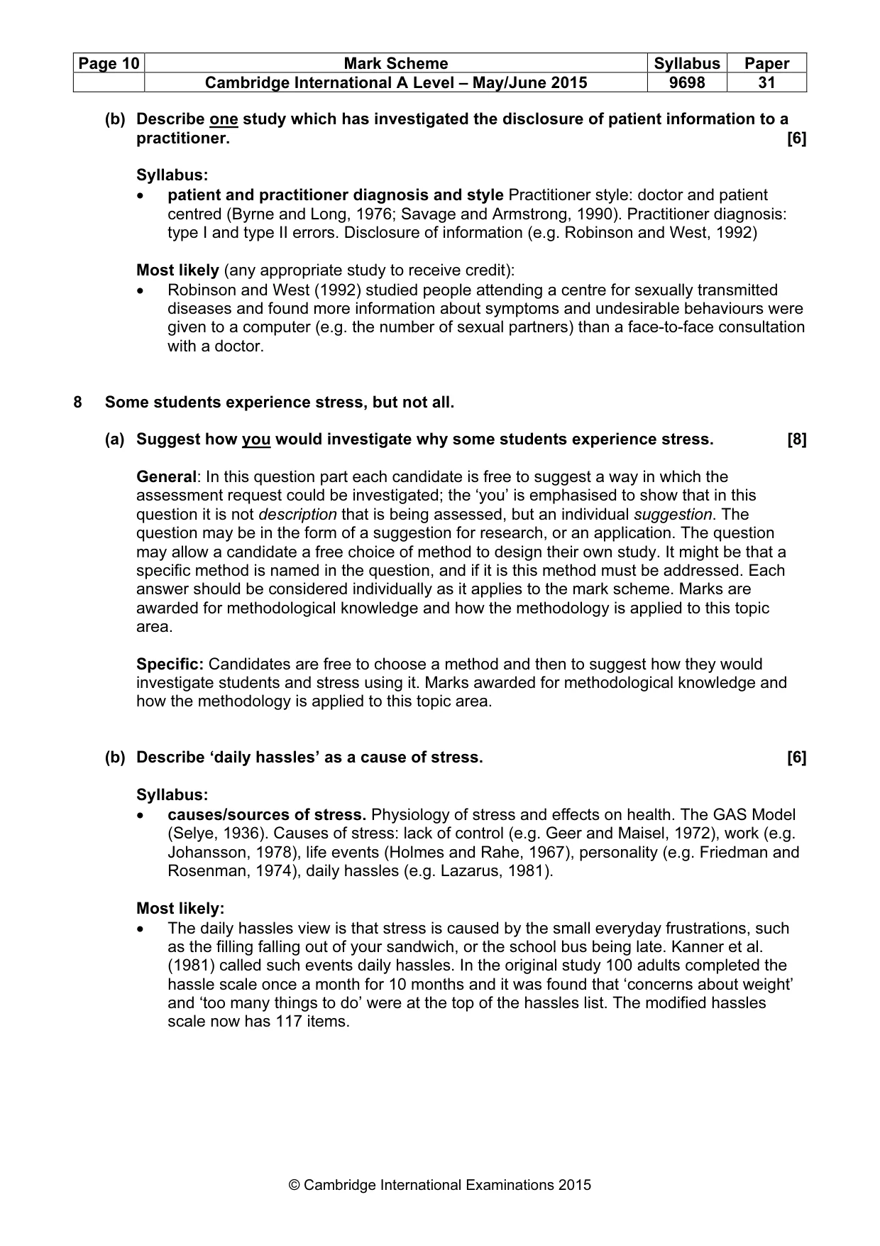 Mark scheme, page 10 of 19